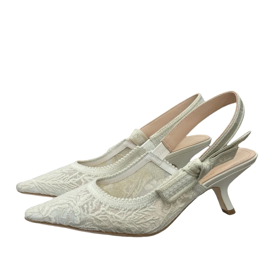 Top Quality Luxury Womens Sandal Casual Lace Flat Fashion Embroidered Muller Shoes Designer Silk Leather Soled High Heel 0530