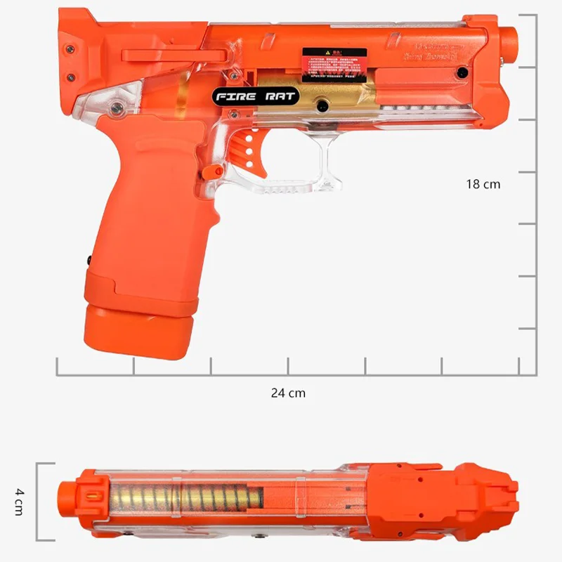 ZWQ Fire Rat S200S Foam Dart Blaster Toy Soft Bullet Gun Sponge Bullet Outdoor Interactive Hold-open Weapon Boys Toys Gifts