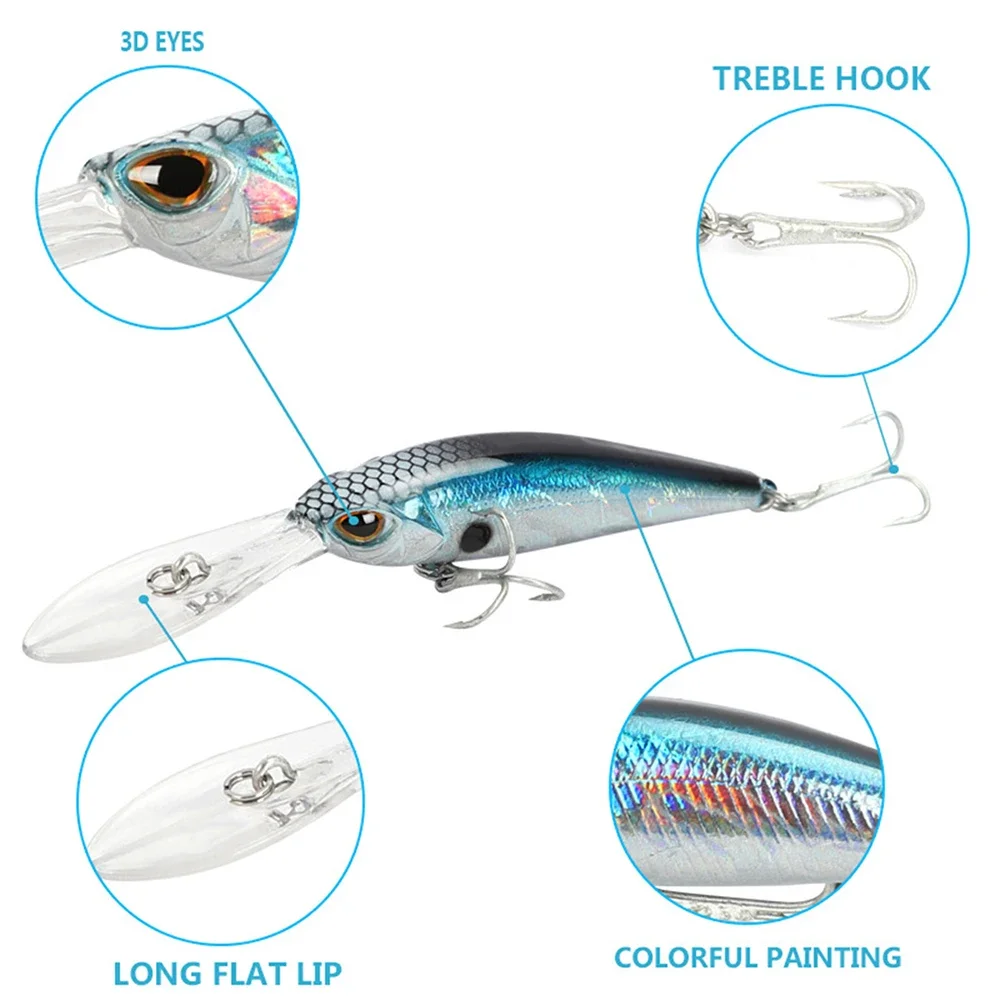 Wobbler flotante buceo profundo – Señuelo artificial trucha lubina - imagen 2