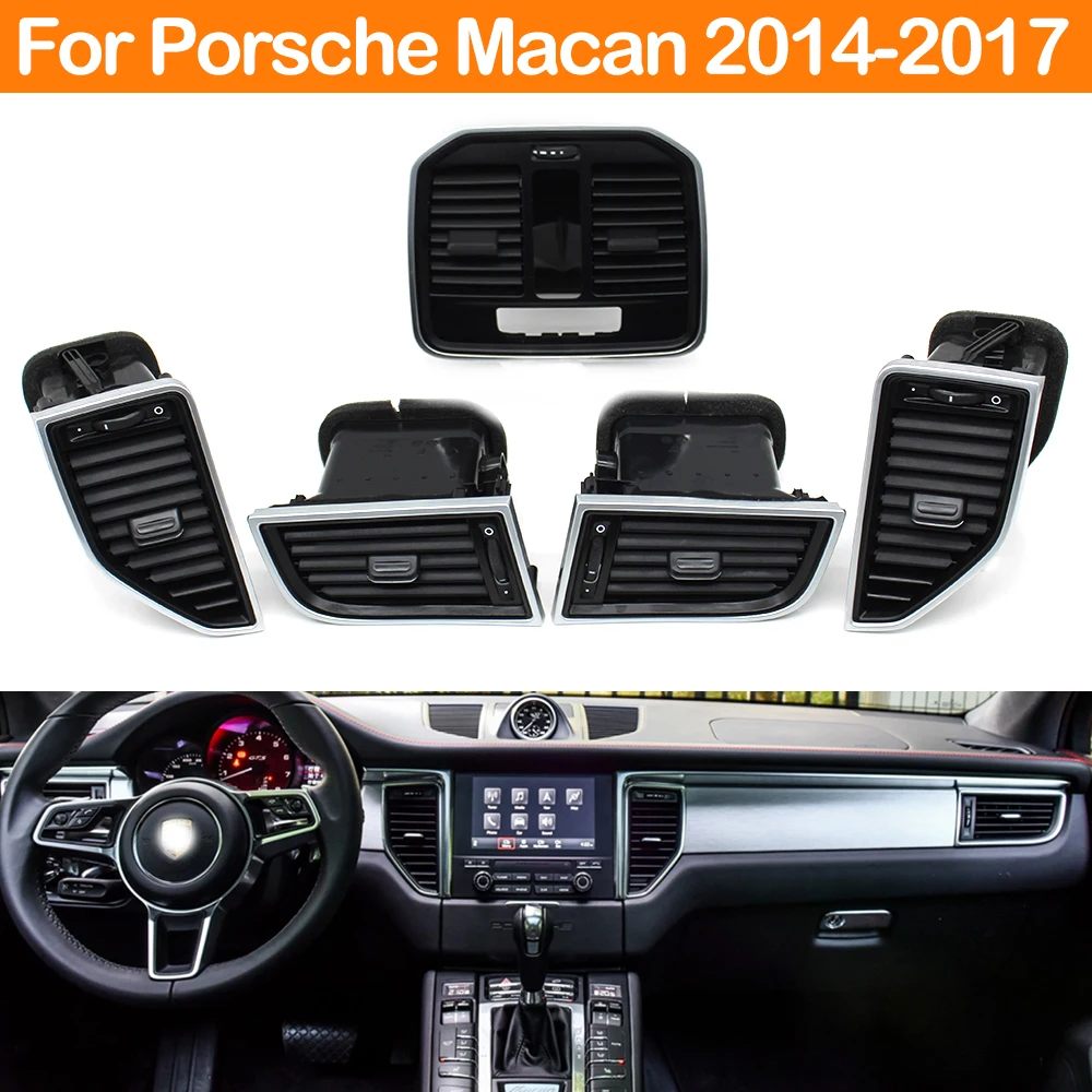 New Dashboard Left Right Central Air Conditioning AC Vent Grille Assembly For Porsche Macan 2014-2017 95B819701D 95B819702D