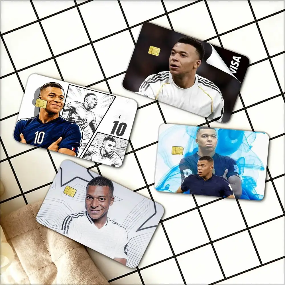 

Kylian Star M-Mbappe Football Waterproof Film Skin Cover Credit Card Stickers Debit Front Bank Bus Pass