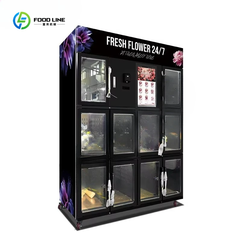10 خزانة آلة بيع الزهور الطازجة الأوتوماتيكية آلة بيع باقة الزهور في الهواء الطلق