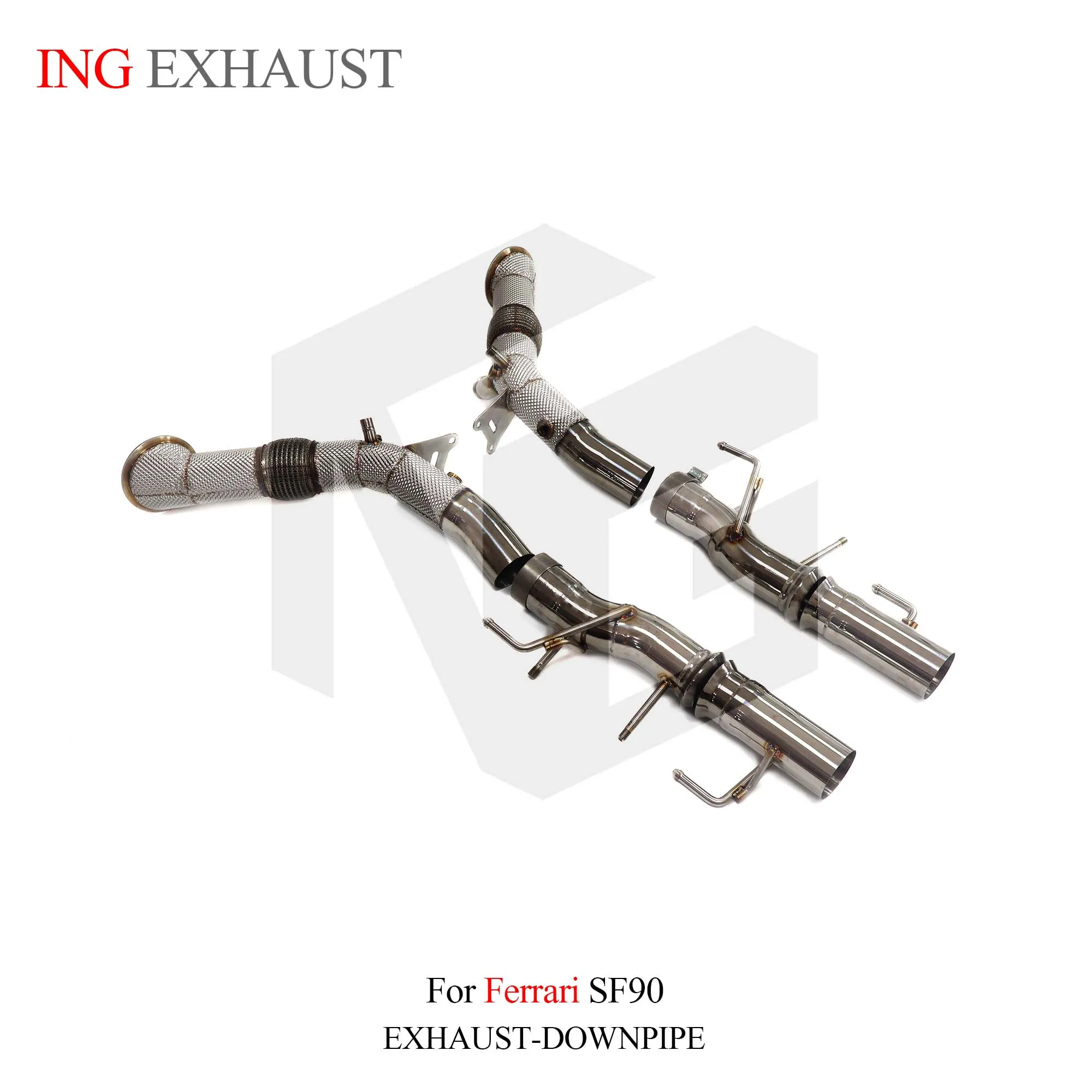 نظام العادم الحفاز ING 304 لفيراري SF90 3.9L V8 محول الحرارة درع المحرك أنبوب الملحقات #5