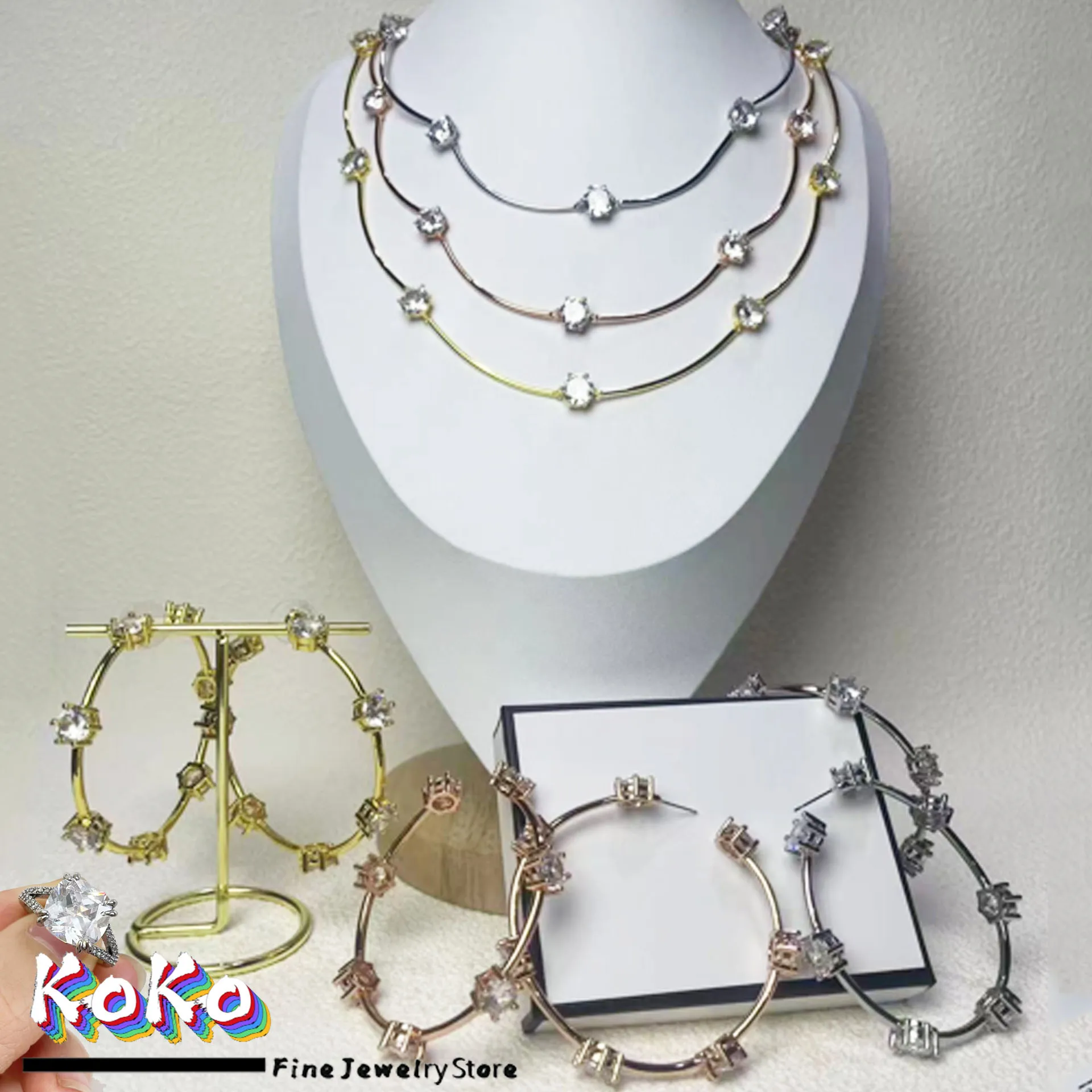 

Original 2025 New Luxury Trend Fine Ladies Jewelry Set Crystal Unique Necklace Jewelry for Women Charms Party Jewelry