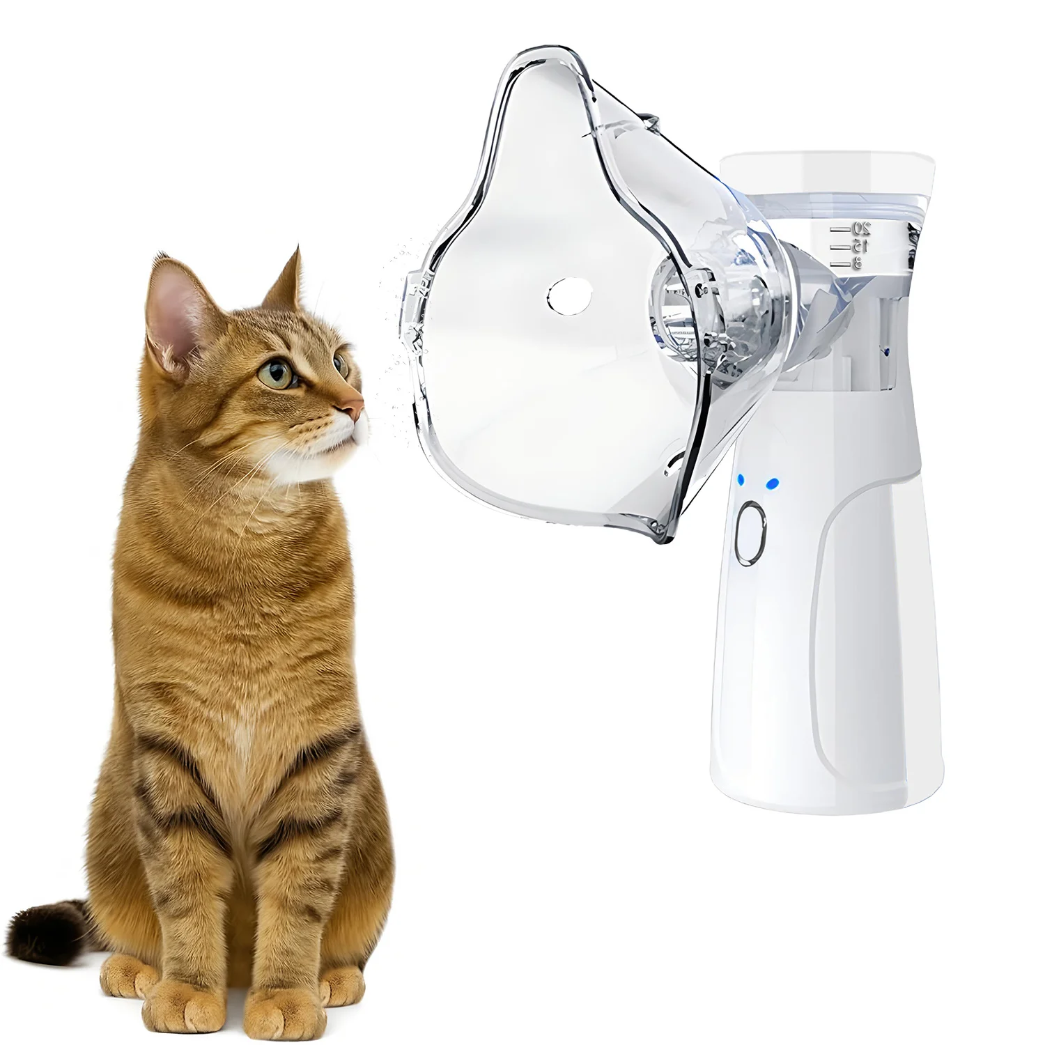 Nebulizador de bajo ruido para mascotas, inhalador respiratorio portátil para perros y gatos, dispositivo de cuidado de la salud para mascotas domésticas