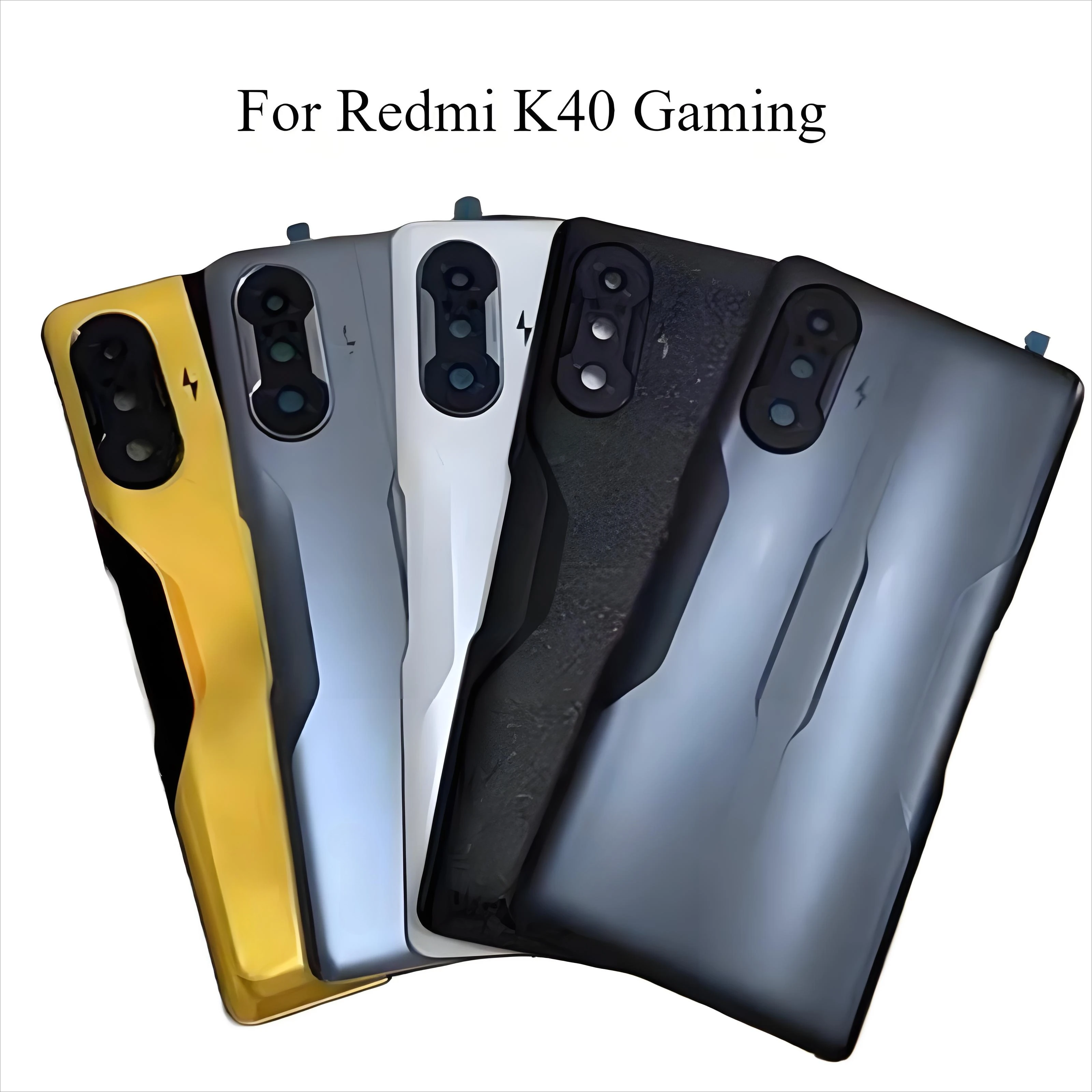 For Redmi K40 Gaming Glass Battery Back Cover Phone Rear Case Repair Spare Part With lenses