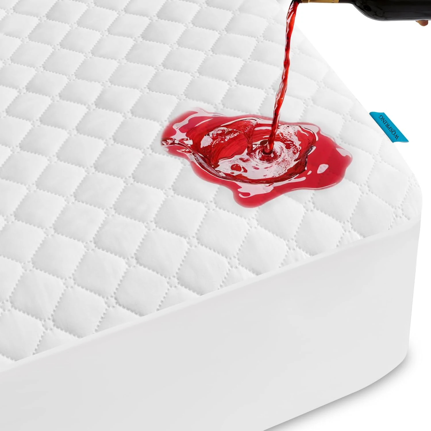 Waterproof Mattress Protector, Soft Breathable 3D Air Fabric Mattress Cover, Noiseless Mattress Pad Fit 8-21