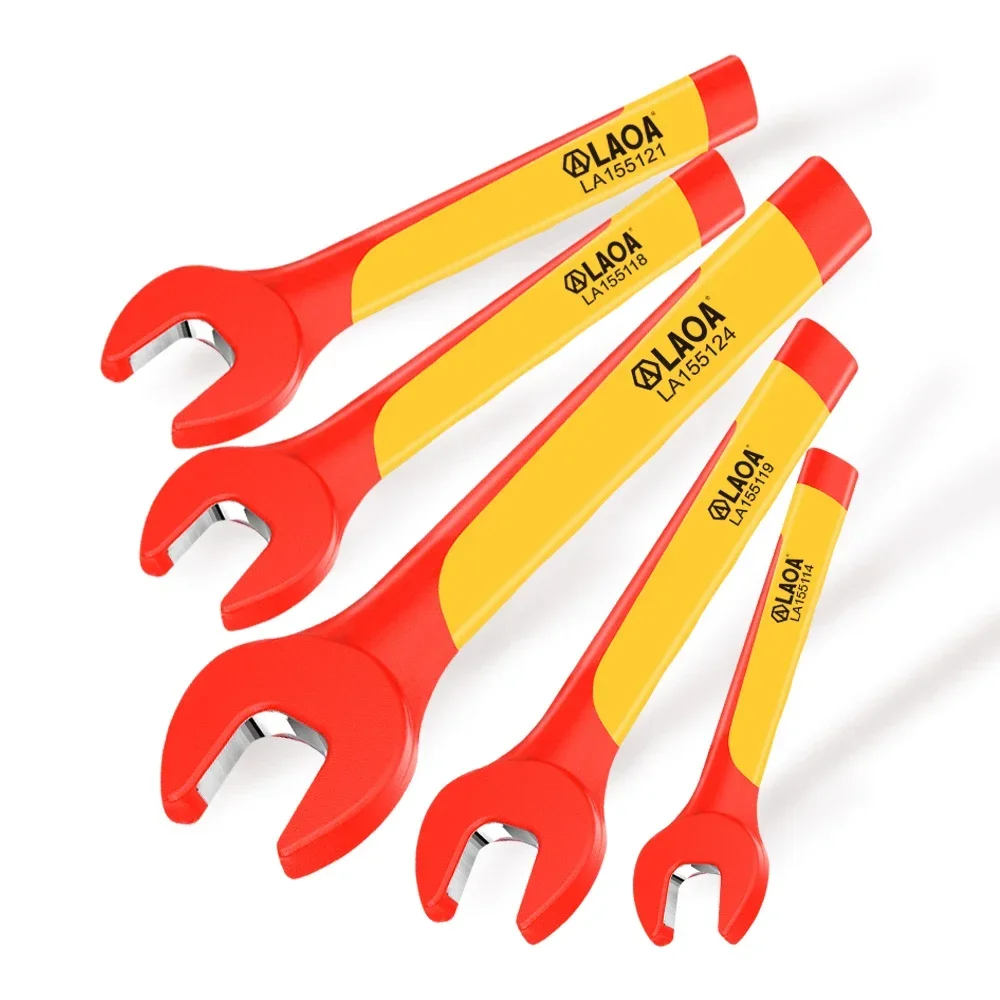 VDE Insulated Wrenches 1000V Protection Mini Open-End Wrenches Multifunctional Manual Household Electrical Tools