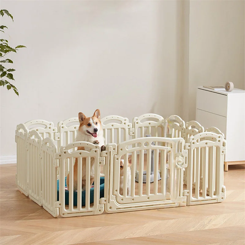 Nordic Indoor Cages Small Medium Dog Cat Cage Villa  Kennel Creative Puppy Large Space Dog House with Fenced Pet Supplies