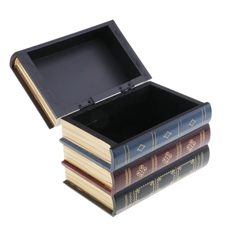 

Vintage Small Wooden Jewelry Storage Box Treasure Chest Wood Case Home Decor