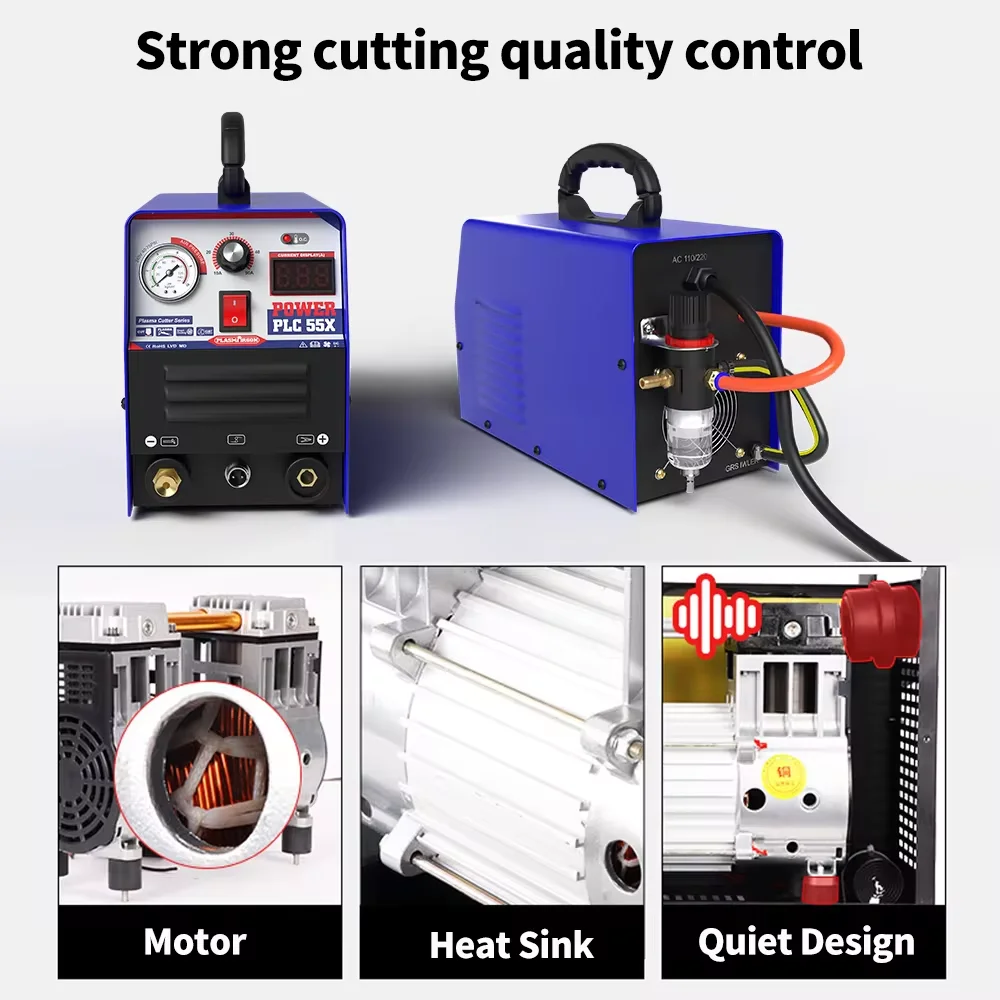 Plasma Cutter IGBT 55Amp  220V±15% Dual Voltage HF CNC Plasma Cutter for Shit 14mm Clean Cut  DIGITAL Cutting & Accessories 220