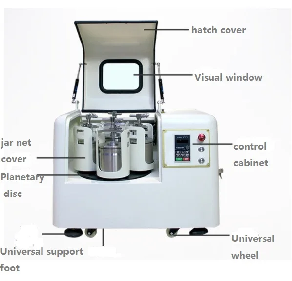 small Lab  mini planetary ball mill for for for ceramic mining chemical mineral cement clay industries