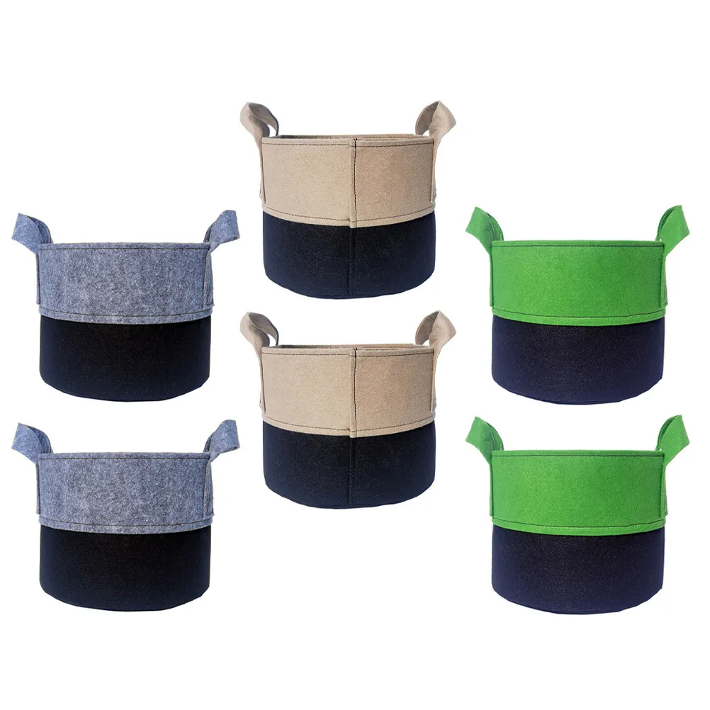 

Набор из 6 войлочных мешков для выращивания растений, портативные мешки для картофеля и овощей, тканевые кашпо для домашнего и уличного садоводства