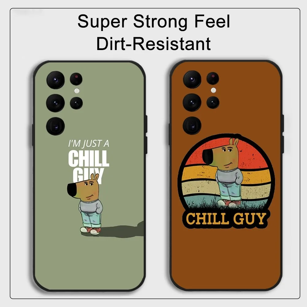 Fashion is the most popular chill guy Phone Case Samsung S series s20 s21 s22 s23 s24 FE Plus Ultra Soft to Skin-friendly case