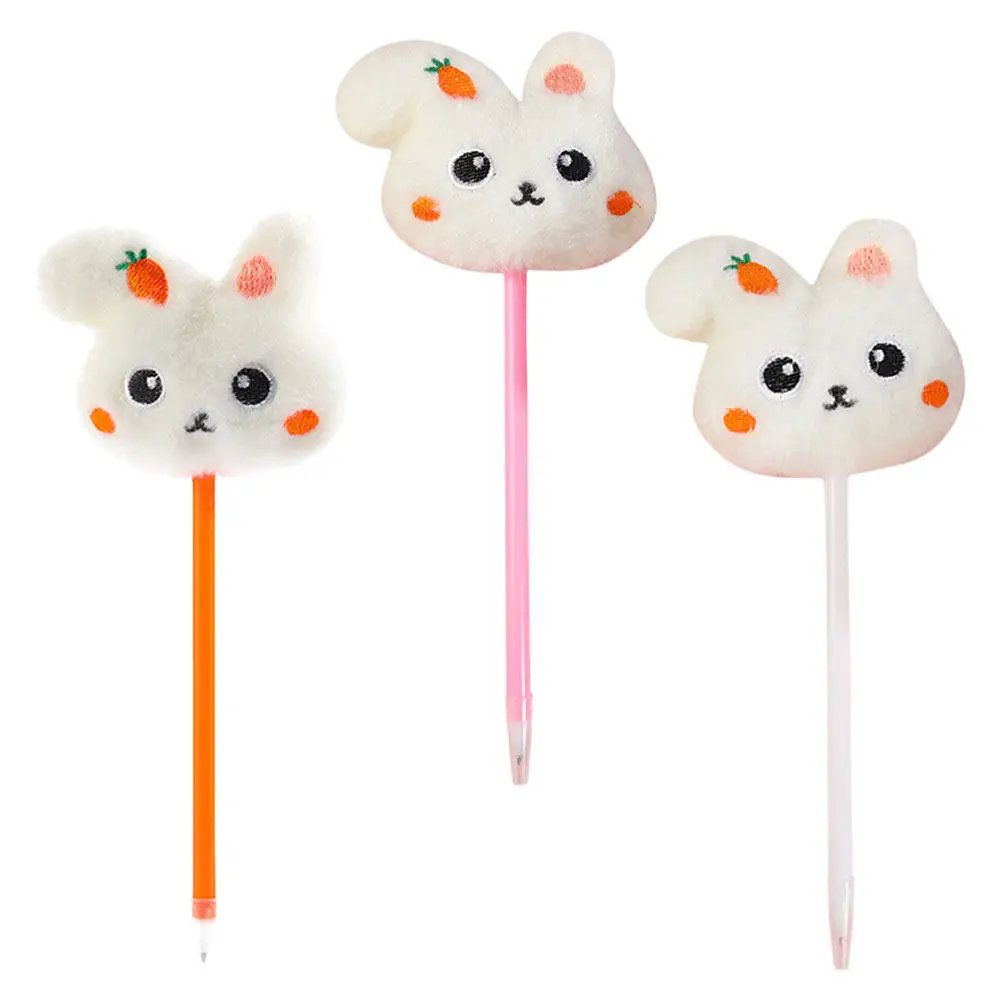 

3Pcs Rabbit Shape Ballpoint Pens Adorable Cute Writing Pens Smooth Ink Office Classroom Kawaii Stationery Portable Student