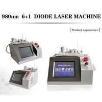 BEST 60W 6 in 1 980nm Diode Laser Vascular Removal Machine Remove Spider Veins 980 Diode Laser Blood Vessels Removal Nail Fungus