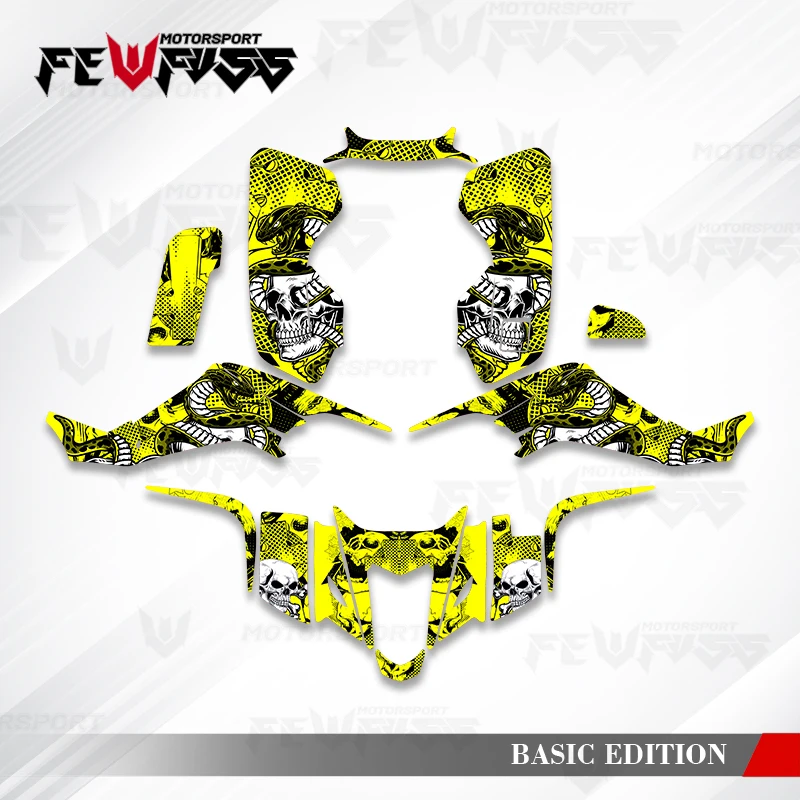 Fewfuss Graphic Decals Sticker Kit DECO Dekor For Suzuki LTZ 400 2003 2004 2005 2006 2007 2008 Number Name Custom