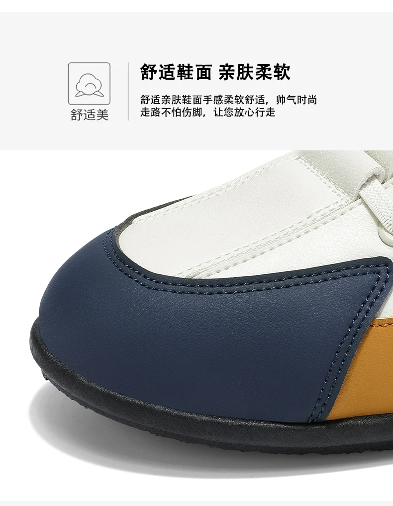 Niedrig geschnittene Herrenschuhe, große Größen, neue Frühlings- und Herbstmodelle, atmungsaktive Leder-Freizeitsportschuhe, weiche Sohle, rutschfest, Herren-Sneaker zum Autofahren. – Detail 7