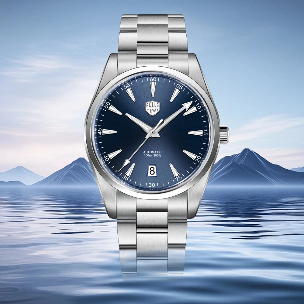 Rolls TiMi2025 New Men's Watch Luxury Fashion Men's Watch Gift Sapphire Glass TMI NH35 Movement Stainless Steel Waterproof Bezel