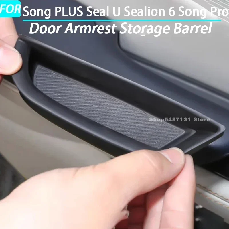 Door Armrest Storage Barrel Door Handle Container Holder Box for BYD Song PLUS Seal U Sealion 6 Song Pro Interior Accessories