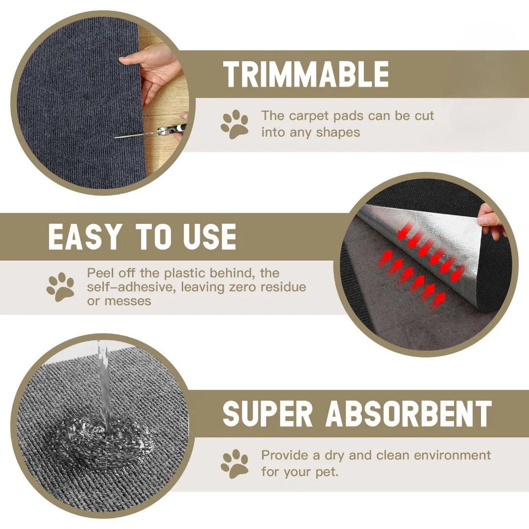 1Pack Easy Install DIY-Non-Slip Peel and Stick Carpet Tile Commercial Carpet Floor Tiles Multi-Purpose Floor Mat for Home