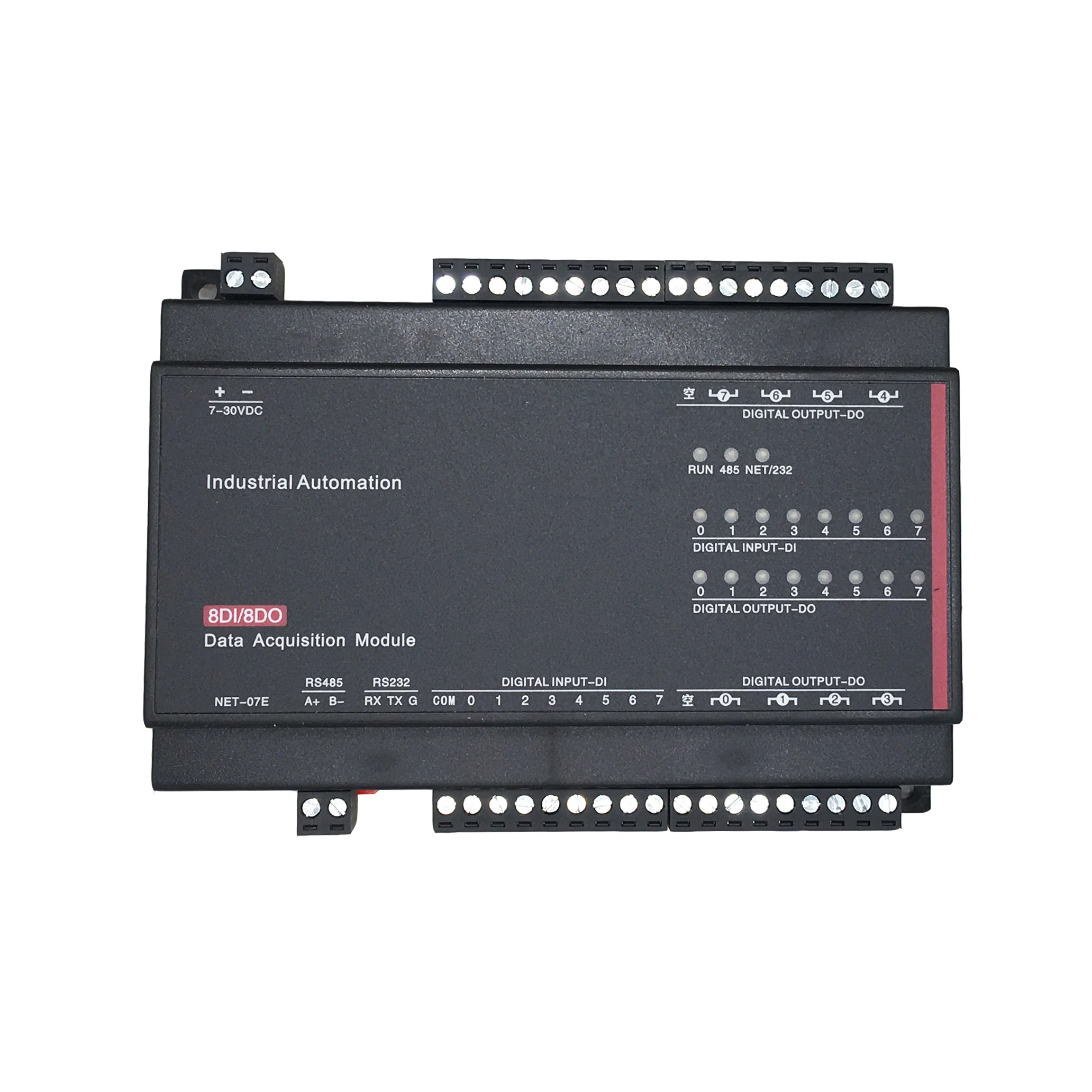 8 DI 8 DO Digital Input Relay Output 232 485 Ethernet LAN RJ45 Modbus RTU TCP IP DIN Rail Remote IO Controller I/O T-022