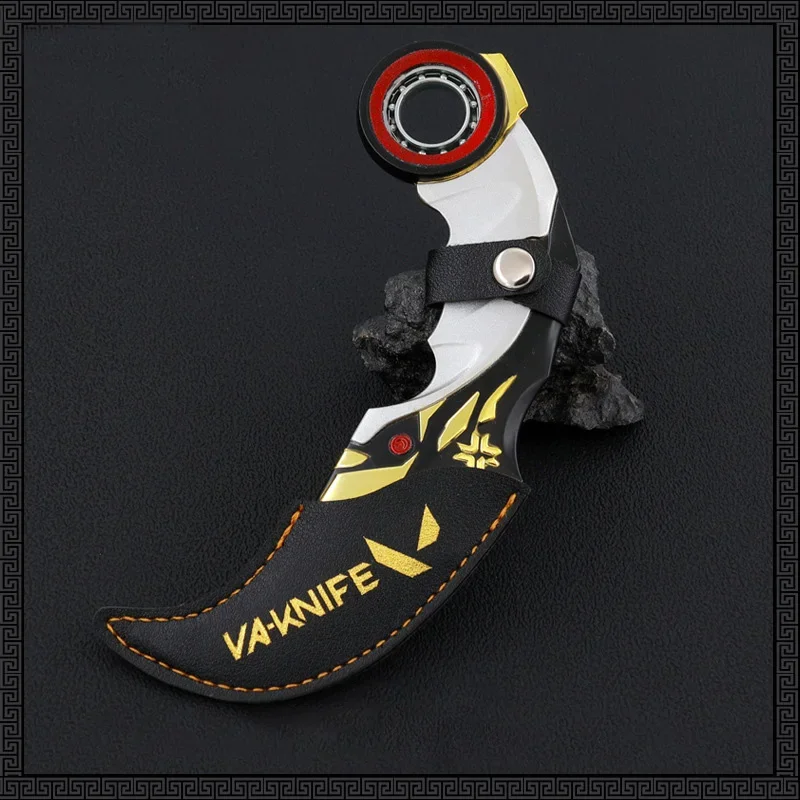 JX TOY 17cm  Valorant Championships Karambit Rotatable Knife Alloy Model Melee Reaver Weapon Outdoor Training Knives Toys Boys