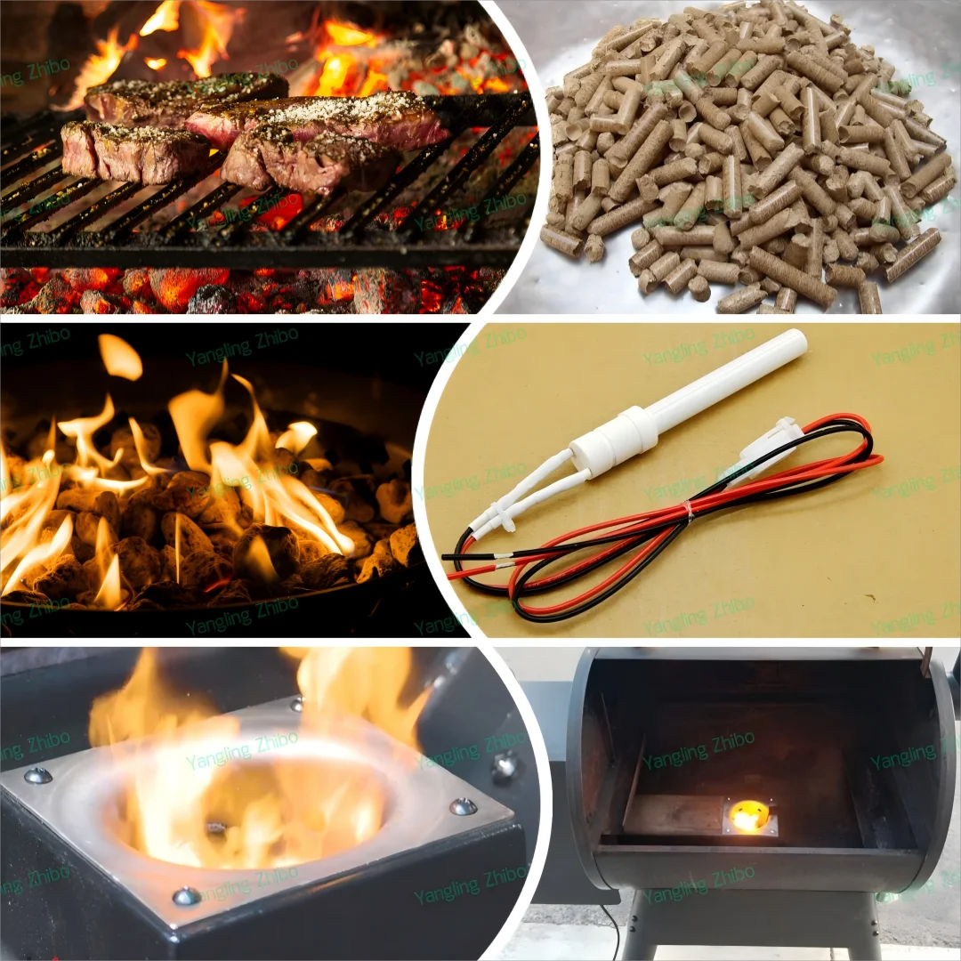 220V 300W Electric Pellet Stove Igniter Ceramic Heating Pipe for Fireplace Furnace Kitchen Accessories