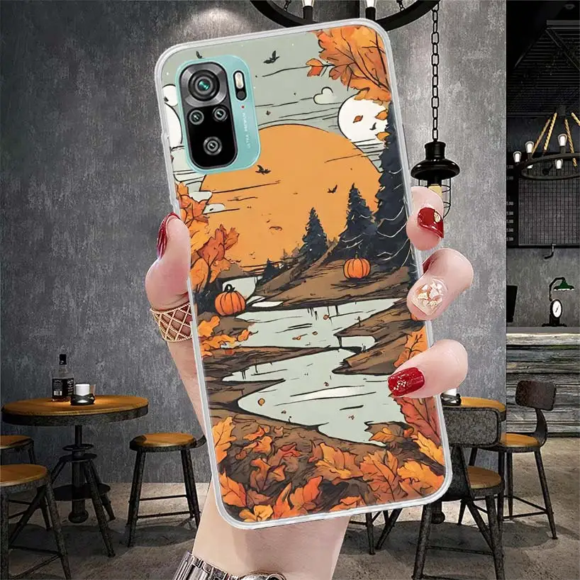 Pumpkin Happy Fall Autumn Soft Phone Case For Xiaomi Redmi Note 12 12S 13 14 11 11E Pro Plus 11S 10 10S 11T 14Pro 4G 5G Shell Co image 6