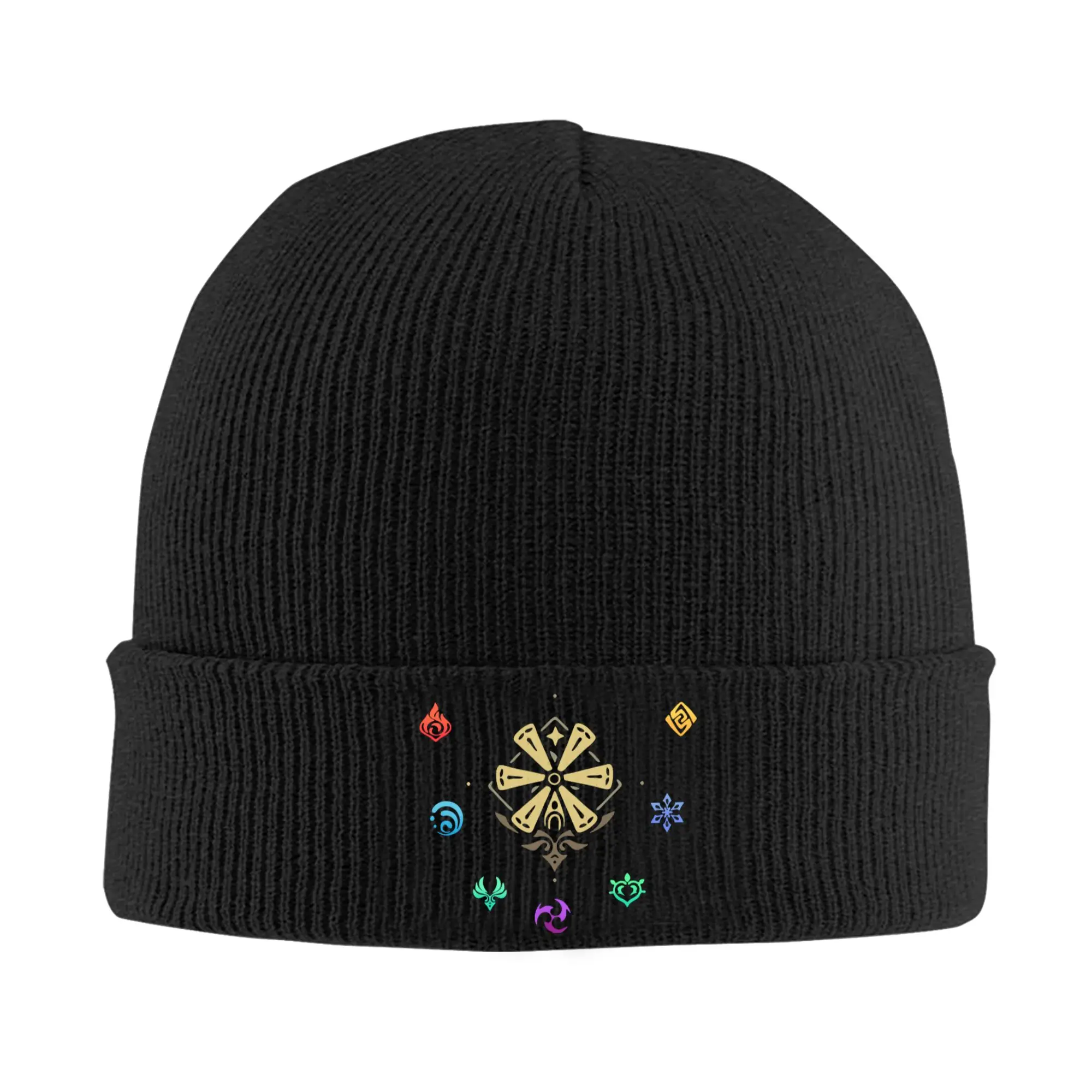 Genshin Impact Elements Impact Classic Hats Autumn Winter Beanie Ski Anime Game Cap Unisex Acrylic Knitted Hat