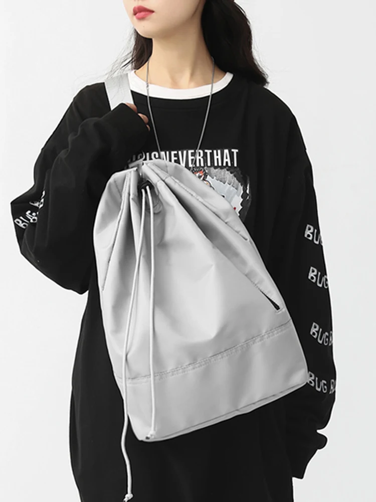 

Большая сумка через плечо Capaci Buet ape Travel Xo Nylon на одно плечо, мягкая сумка через плечо с застежкой-шнурком