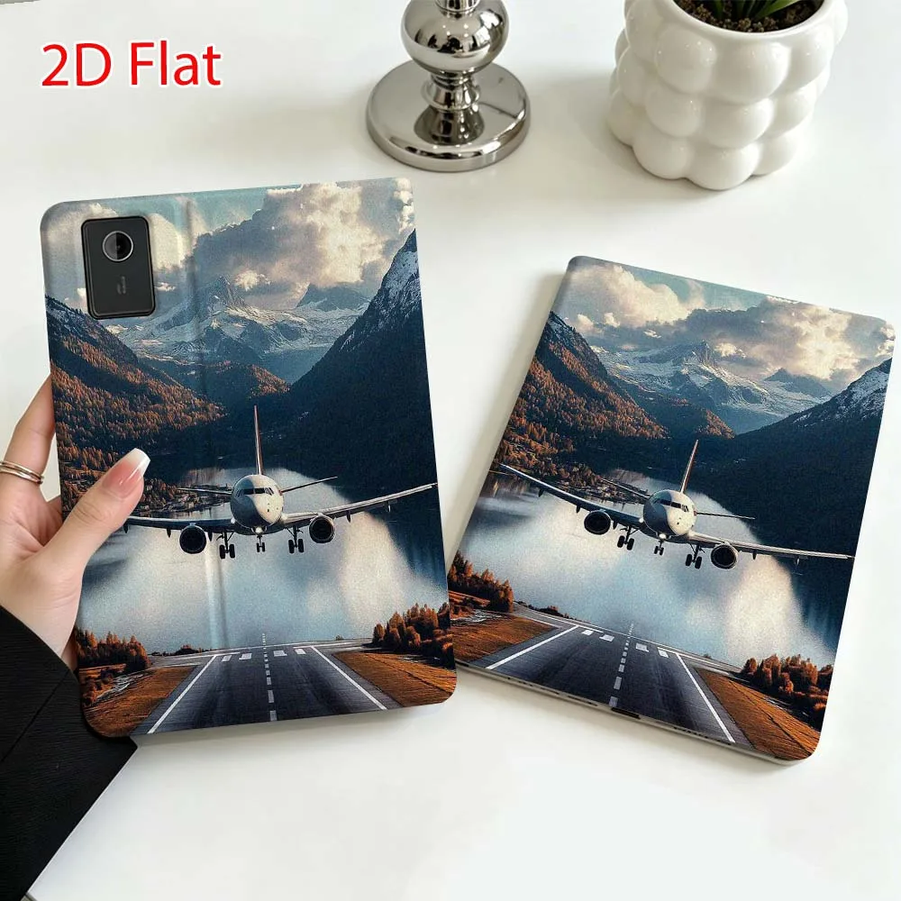 Airplane Art Pattern For Lenovo Xiaoxin Pad Pro Tab P12 P11 11 13 11.2 inch K11 Plus Pen Tray Tablet Case Soft
