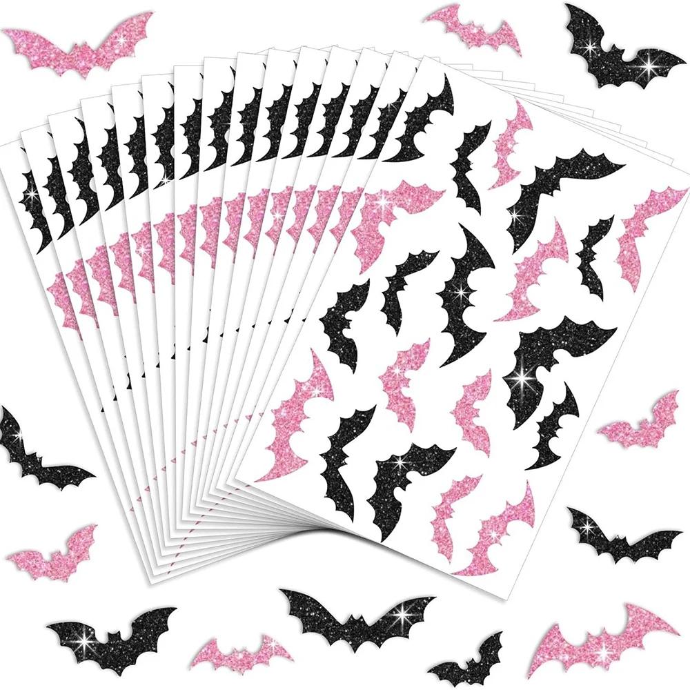 

150pcs Bat Laser Adhesive Stickers DIY Gift Box Decoration Sealing Stickers