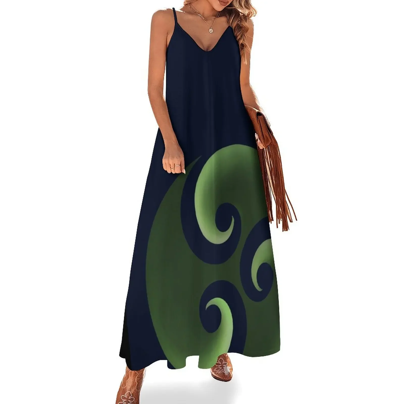 Greenstone triple Koru Sleeveless Dress women party dresses summer dress woman 2025 trendy women's evening dresses 2025