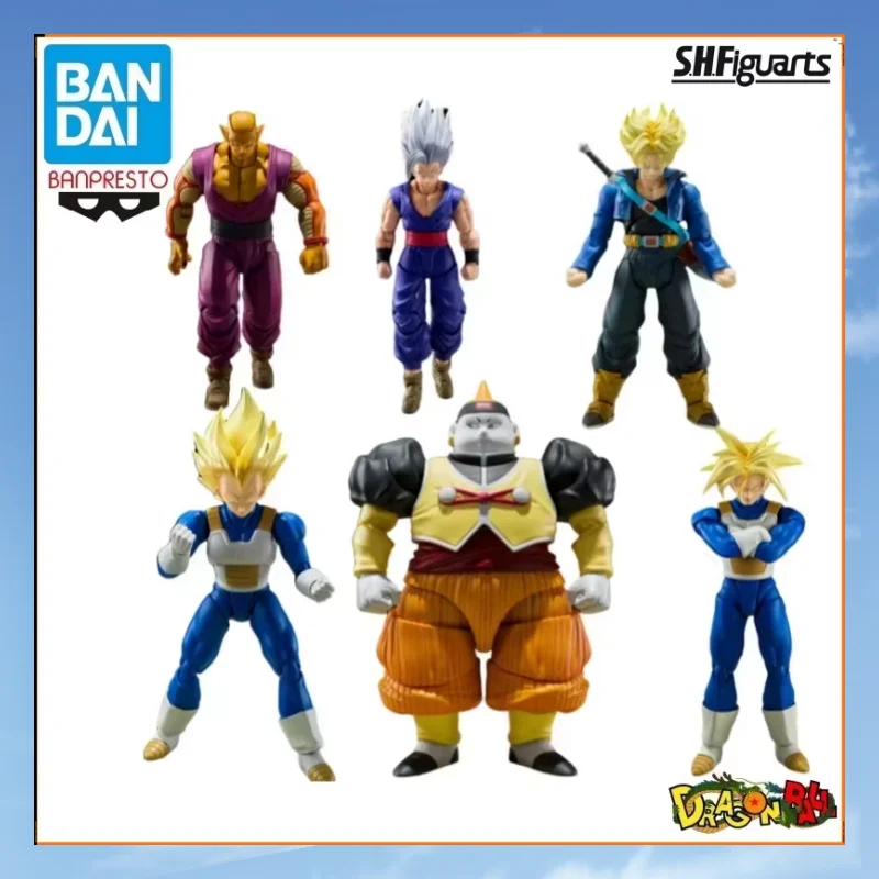 

Оригинальные фигурки Bandai SHFiguarts Dragon Ball: Андроид 19, Супер Сайян Транкс, Оранжевый Пикколо, Сон Гохан, Райст, Вегета. Новые, в коробке.