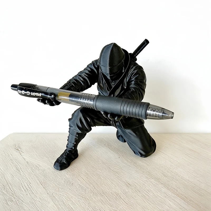 Creative Ninja-Style 3D Printed Pen Holder, Ballpoint Pens/Pen Holder, Unique Desktop Organizer Stand Storage Display Shelf