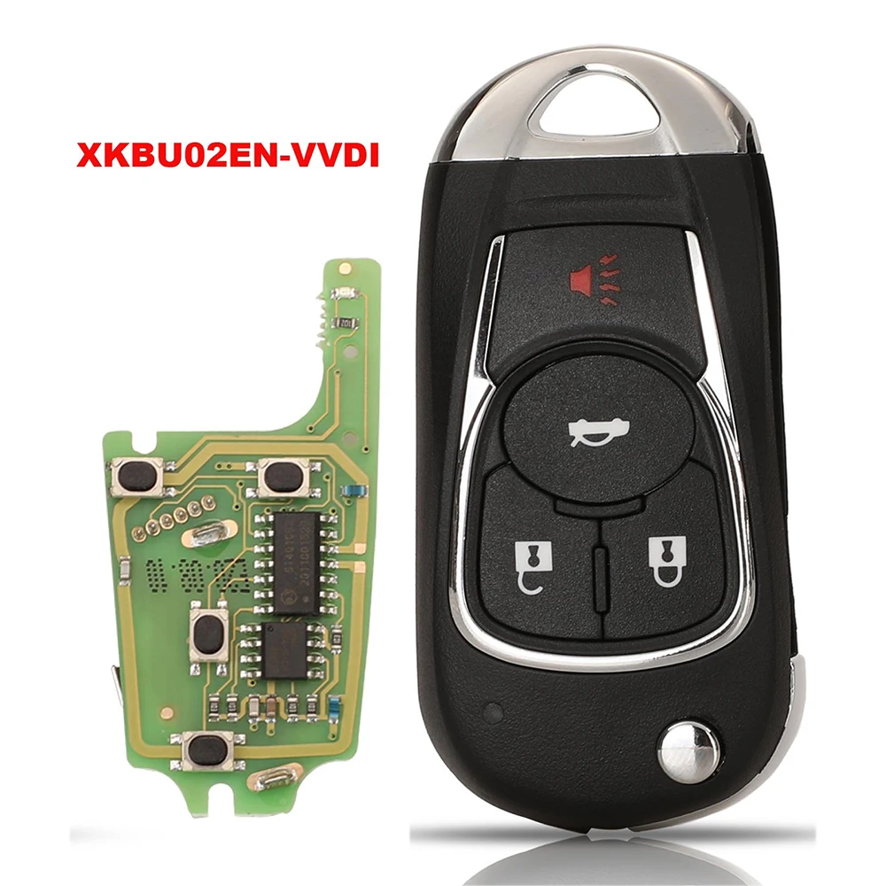 jingyuqin New Xhorse VVDI XKBU02EN For Buick GM Type 4 3+1 Button Universal Remote Control Full Key