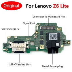 New USB Charger Port Flex Cable For Lenovo Z6 Lite Dock Charging Connector Board With Microphone