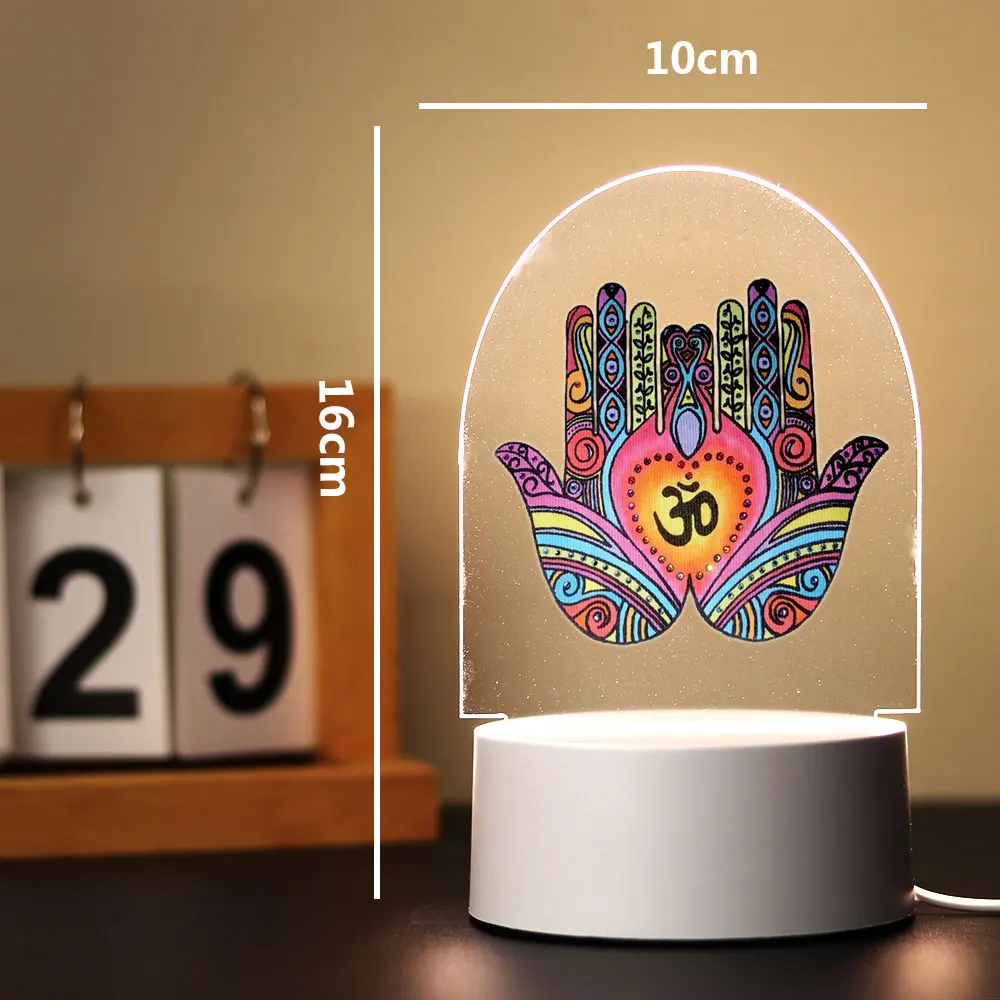 Buddhist image of Shakyamuni 3d Illusion Acrylic Led for Bedroom Decor Boys Girls Birthday Gift