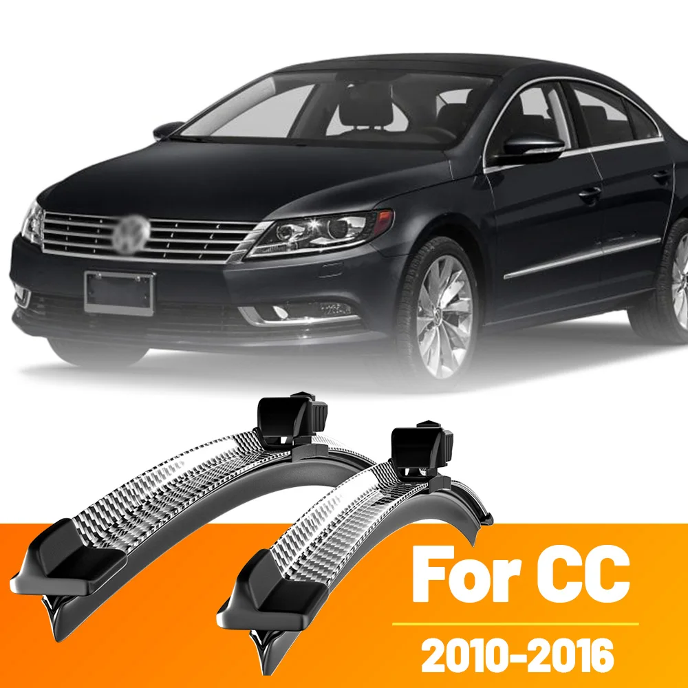 

2pcs Front Windshield Windscreen Wiper Blades Carbon Fibre Wipers For Volkswagen VW CC 2010-2016 2011 2012 2013 2014 2015