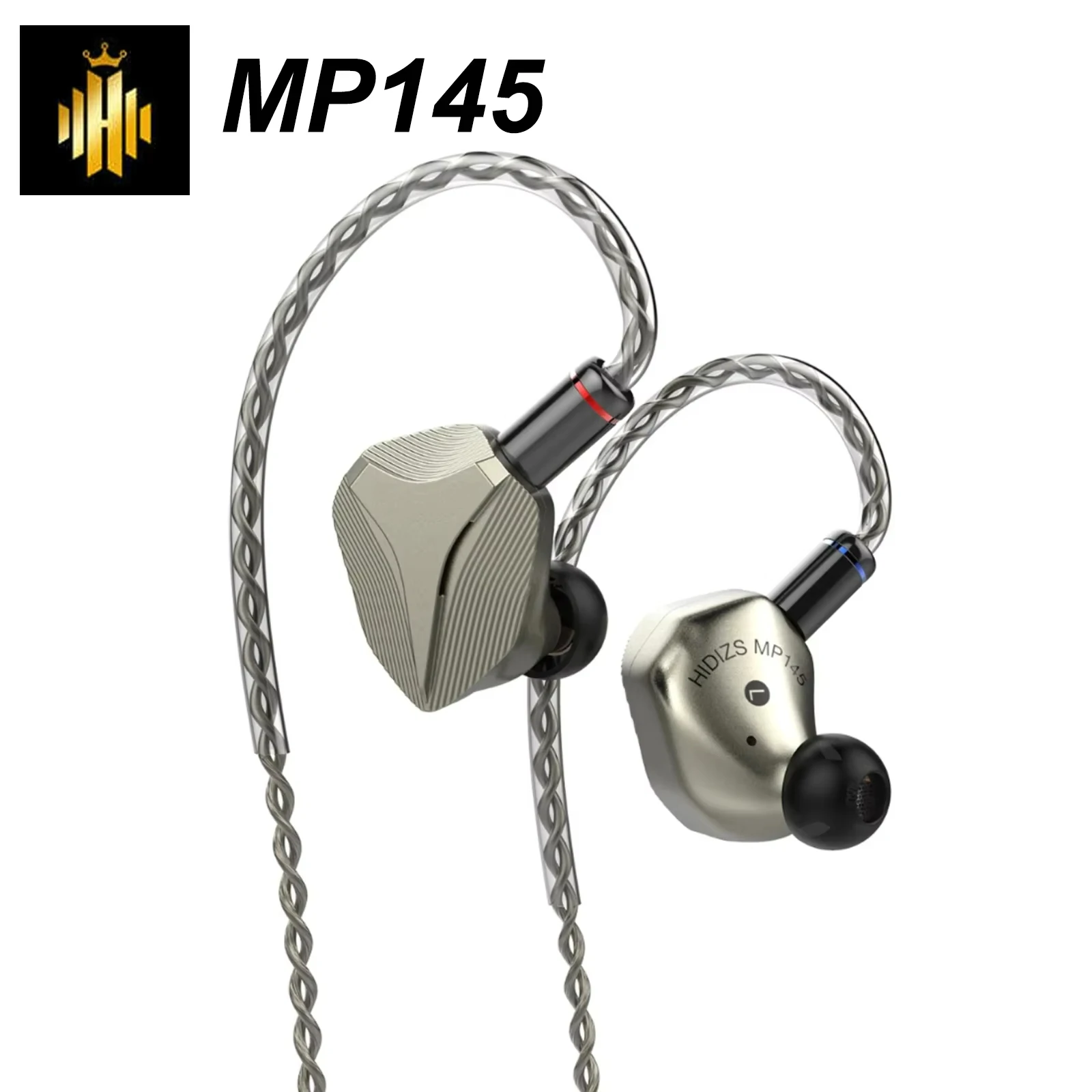 Monitor in-ear Hidizs MP145, IEM per auricolari HiFi con driver magnetico planare da 14,5 mm, auricolari da gioco cablati con cavo OFC a 2 pin staccabile