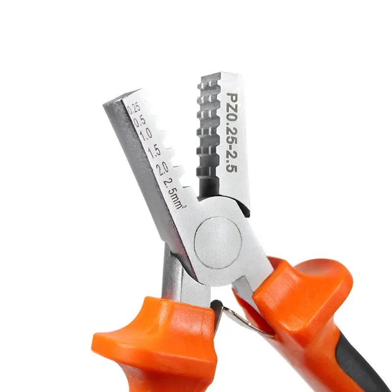 PZ 0,25–2,5 mm2 Aderendhülsen Crimpzange Deutsch Mini Crimper Zange Kabel Kabel Drahtendhülsen mit 1900 Stück Rohrklemmen-Set – Detail 6