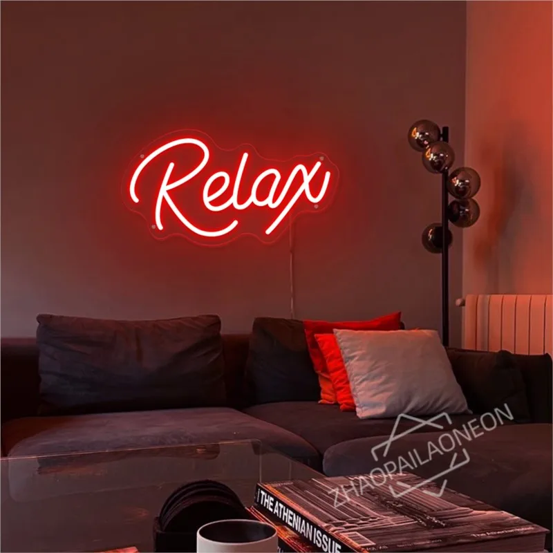 Relax  LED Neon Signs Massage Shop Bedroom Wall Decoration Neon Lights Game Room Party Bar Decor Man Cave LED Light Lamp - view 4