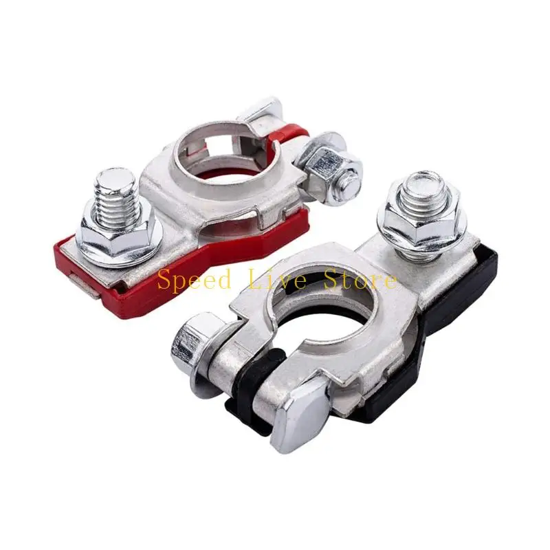 547C Upper Hardware Battery Terminal Clamp Pair with Positive Negative Covers for Car Motorcycle Battery Repair Service Terminal