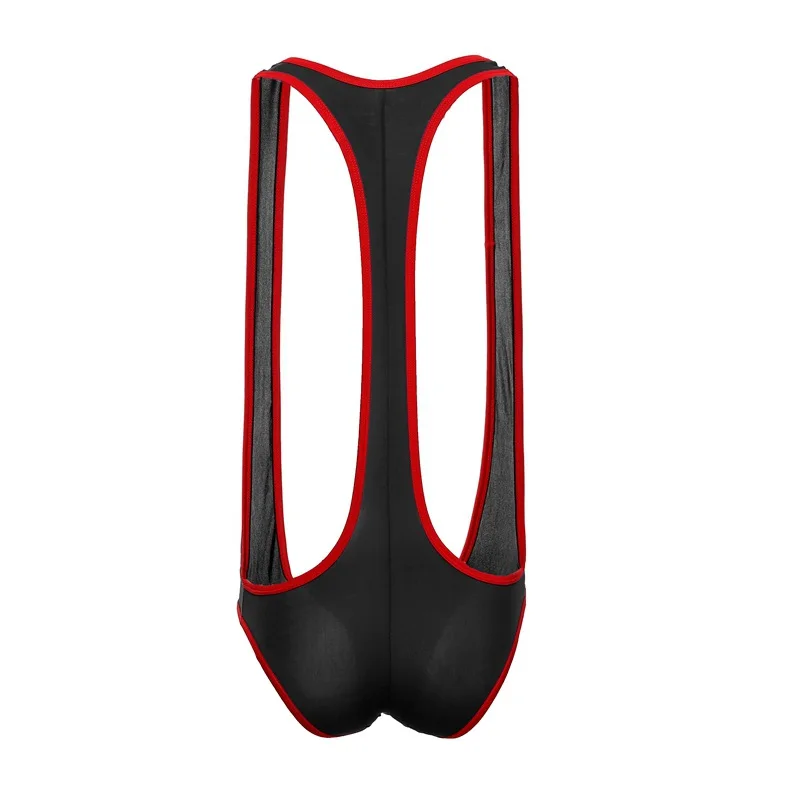 Men's Ice Silk Bodysuit Triangle Style Fashion Sexy Suspender Jumpsuit Comfort Trendy Youth Shaping Body Shaper Male Daily