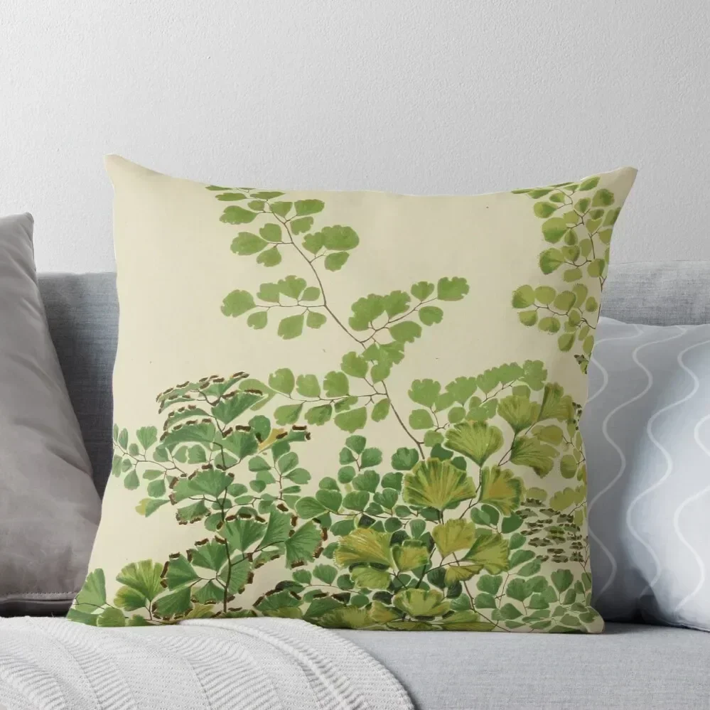 Maidenhair Ferns Throw Pillow Couch Pillows autumn pillowcase Embroidered Cushion Cover pillow