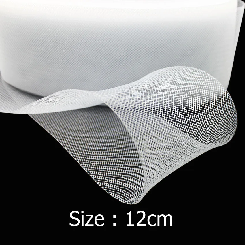 

IuBuFiGo 4,7 "12 см жесткая коса из конского волоса, сетчатая коса для обвалки, шитья, свадебные платья, юбка, шляпа, аксессуары, 100 ярдов