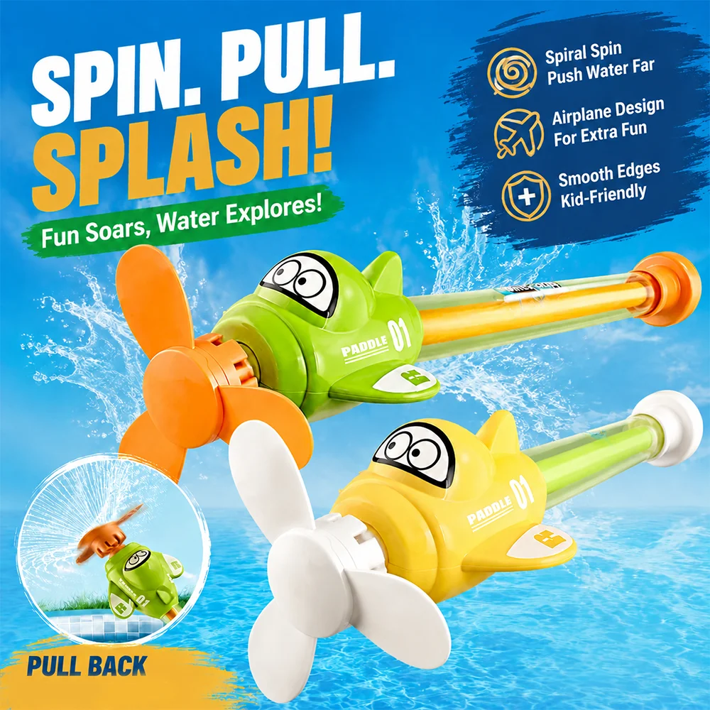 Foam Water Blaster Toy for Kids, Lightweight Powerful Squirt Gun for Summer Pool Party, Beach & Outdoor Water Play Fun