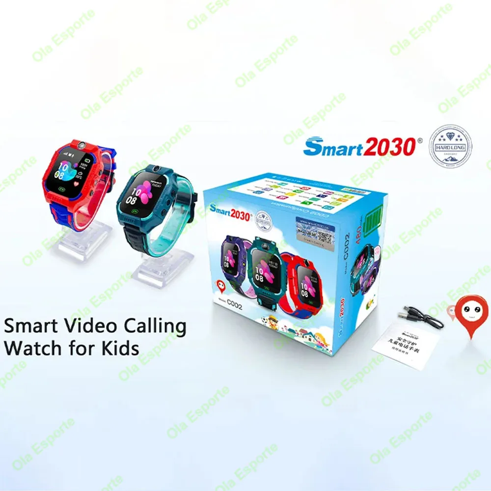 Smart BluetoothCall Watch For Kids Alarm LBS Tracker Location SOS Emergency Help Voice Chat Dual Camera Waterproof For BoysGirls