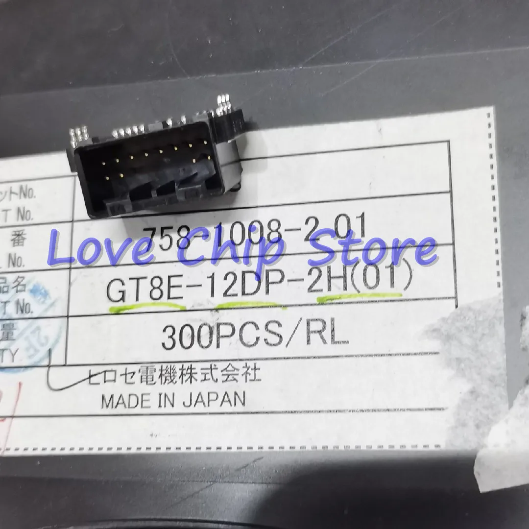 10 Buah GT8E-12P-2H(01) CONN HEADER SMD R/A 12POS 12P 2MM Baru dan Asli